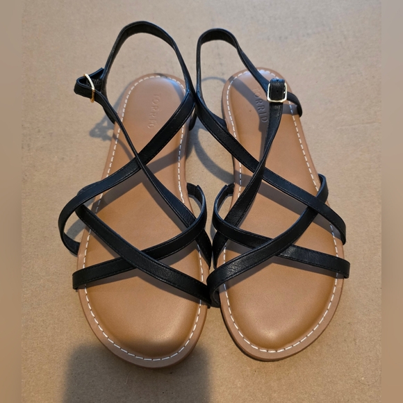 Torrid Strappy Gladiator Sandals Black 9.5 - Picture 1 of 3
